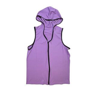 WEISSMAN Unisex Lavender Hooded Dance Vest‎ Size XLC Zipper Hip Hop Costume NEW